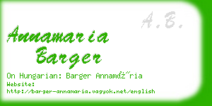 annamaria barger business card